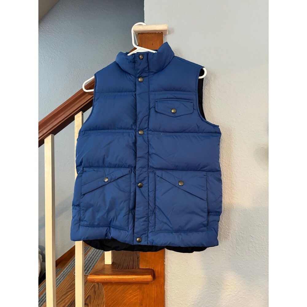 Lands’ end blue down puffer vest youth 14/16 L gorpcore warm winter
